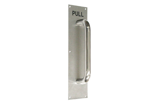Cal-Royal Stainless Steel Pull Plate with "PULL" Engraved in Black Color