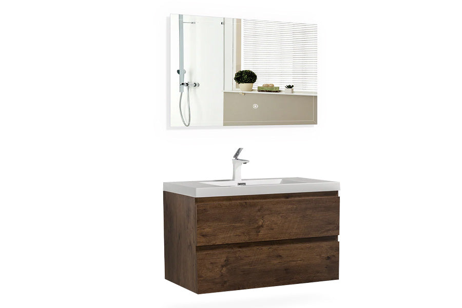 Angela Wall-Mounted Bathroom Vanity Set