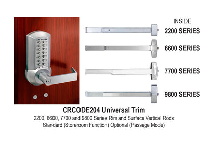 Cal-Royal CRCODE204 Mechanical Push Button Exit Device Lever Trim