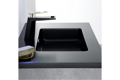 Edi Black Wall-Mounted Bathroom Vanity Set