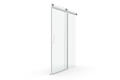 TONA 56 to 60 in. W x 76 in. H Sliding Frameless Soft-Close Shower Door with Premium 3/8 Inch (10mm) Thick Tampered Glass in Brushed Nickel 22D01-60BN