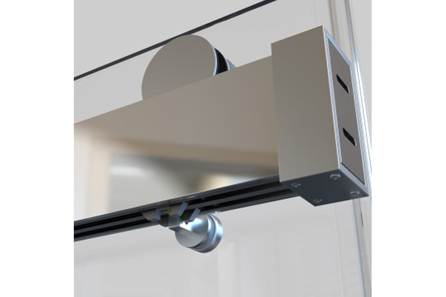 TONA 44 to 48 in. W x 76 in. H Double Sliding Frameless Soft-Close Shower Door, Premium 3/8 Inch (10mm) Thick Tampered Glass and Easy-cleaning Coating in Chrome 23D02-48C