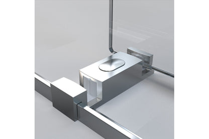 TONA 44 to 48 in. W x 76 in. H Double Sliding Frameless Soft-Close Shower Door, Premium 3/8 Inch (10mm) Thick Tampered Glass and Easy-cleaning Coating in Chrome 23D02-48C