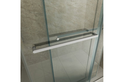 TONA 44 to 48 in. W x 76 in. H Double Sliding Frameless Soft-Close Shower Door, Premium 3/8 Inch (10mm) Thick Tampered Glass and Easy-cleaning Coating in Chrome 23D02-48C
