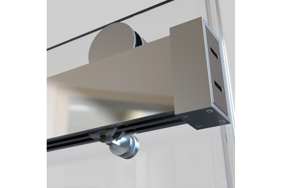 TONA 56 to 60 in. W x 76 in. H Double Sliding Frameless Soft-Close Shower Door, Premium 3/8 Inch (10mm) Thick Tampered Glass and Easy-cleaning Coating in Chrome 23D02-60C