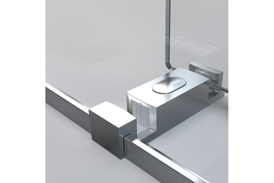TONA 68 to 72 in. W x 76 in. H Double Sliding Frameless Soft-Close Shower Door, Premium 3/8 Inch (10mm) Thick Tampered Glass and Easy-cleaning Coating in Chrome 23D02-72C