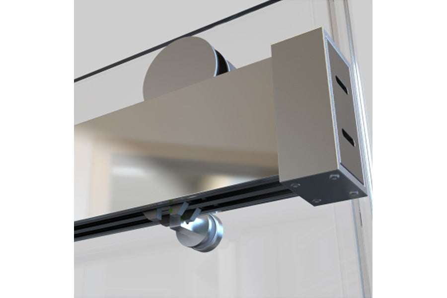 TONA 68 to 72 in. W x 76 in. H Double Sliding Frameless Soft-Close Shower Door, Premium 3/8 Inch (10mm) Thick Tampered Glass and Easy-cleaning Coating in Chrome 23D02-72C