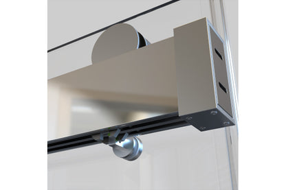 TONA 68 to 72 in. W x 76 in. H Double Sliding Frameless Soft-Close Shower Door, Premium 3/8 Inch (10mm) Thick Tampered Glass and Easy-cleaning Coating in Chrome 23D02-72C