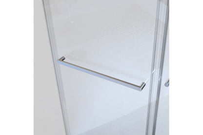 TONA 68 to 72 in. W x 76 in. H Double Sliding Frameless Soft-Close Shower Door, Premium 3/8 Inch (10mm) Thick Tampered Glass and Easy-cleaning Coating in Chrome 23D02-72C