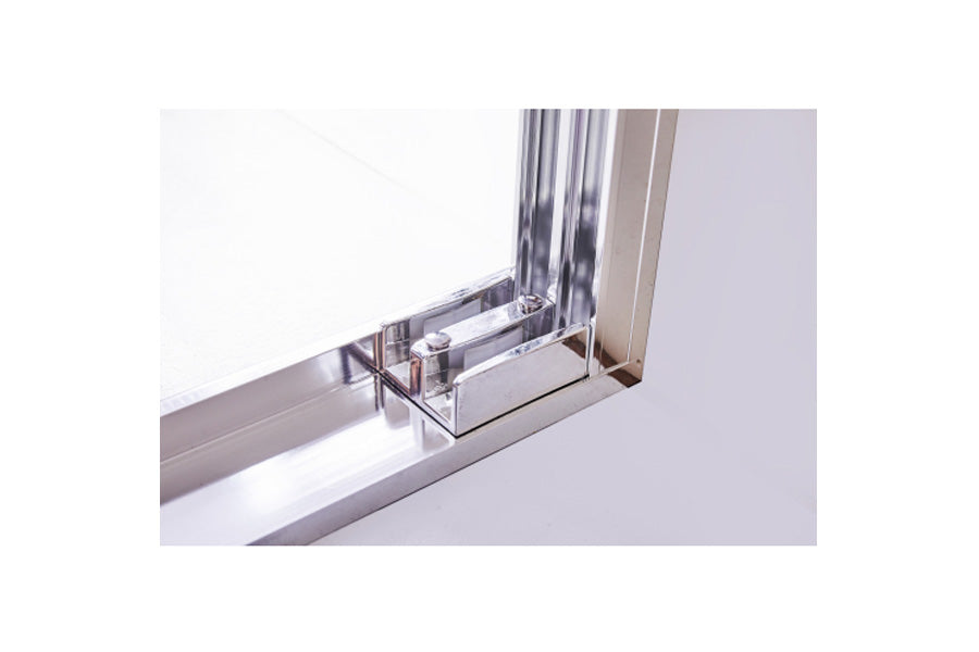 TONA 56 - 60 in. W x 72 in. H Semi-Frameless Shower Door, Double Sliding Shower Door, 1/4" (6mm) Clear Tempered Glass Shower Door with Explosion-Proof Film, Brushed Nickel 24D212S-60BN