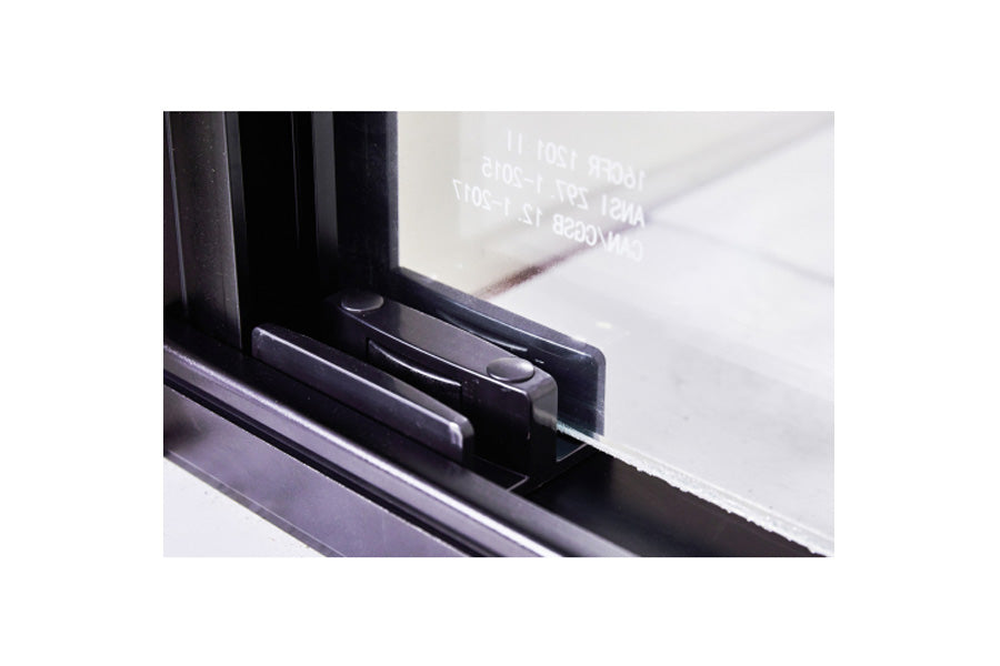 TONA 56 - 60 in. W x 72 in. H Semi-Frameless Shower Door, Double Sliding Shower Door, 1/4" (6mm) Clear Tempered Glass Shower Door with Explosion-Proof Film, Matte Black 24D212S-60MB